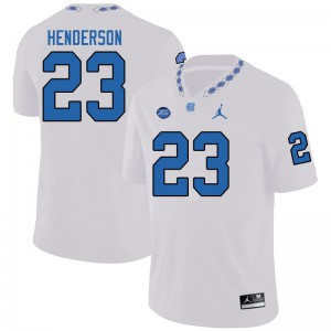 Men's North Carolina Tar Heels #23 Josh Henderson White Jordan Brand Stitch Jerseys 484597-457