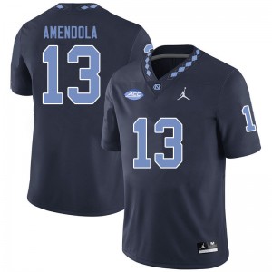 Men North Carolina Tar Heels #13 Vincent Amendola Black Jordan Brand NCAA Jersey 836481-408