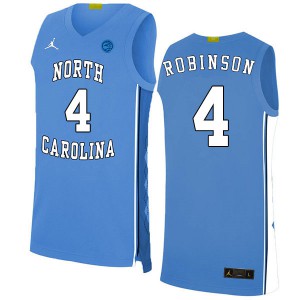 Mens North Carolina Tar Heels #4 Brandon Robinson Blue 2020 NCAA Jerseys 280116-985