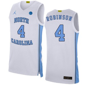 Men's North Carolina Tar Heels #4 Brandon Robinson White 2020 NCAA Jersey 139491-948