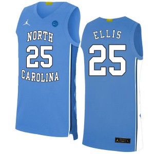 Men's UNC #25 Caleb Ellis Blue 2020 NCAA Jersey 397899-121