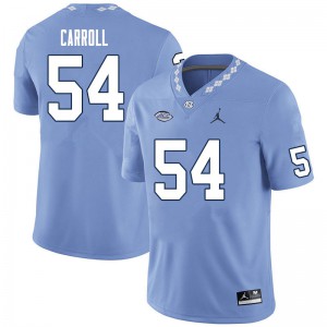 Mens University of North Carolina #54 Chance Carroll Carolina Blue Official Jersey 517699-148