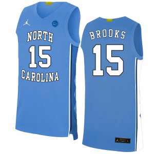 Men University of North Carolina #15 Garrison Brooks Blue 2020 NCAA Jersey 474369-452