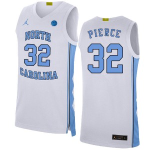 Men's Tar Heels #32 Justin Pierce White 2020 NCAA Jerseys 294812-363