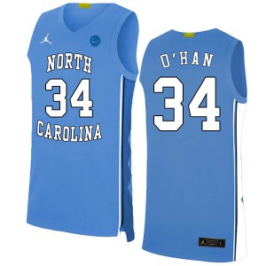 Men's North Carolina Tar Heels #34 Robbie O'Han Blue 2020 High School Jerseys 698494-442