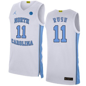 Men UNC #11 Shea Rush White 2020 Basketball Jerseys 637389-926