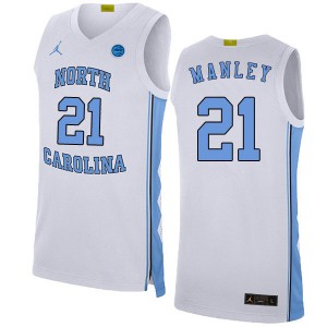 Men North Carolina Tar Heels #21 Sterling Manley White 2020 Official Jerseys 598675-703