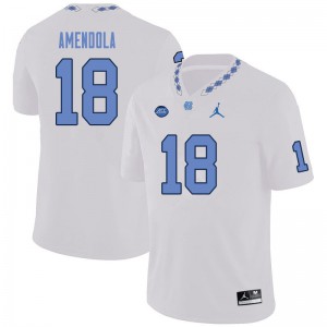 Men North Carolina Tar Heels #18 Vincent Amendola White NCAA Jerseys 683883-172