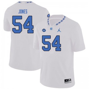 Men North Carolina Tar Heels #54 Avery Jones White Jordan Brand Player Jerseys 222569-442