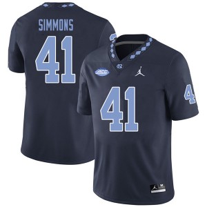 Men's North Carolina #41 Brian Simmons Navy Jordan Brand Stitched Jerseys 658944-830