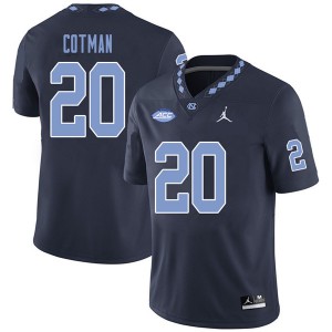 Men's North Carolina #20 C.J. Cotman Navy Jordan Brand Player Jersey 554121-176
