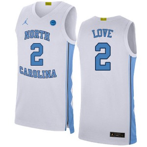 Men North Carolina #2 Caleb Love White Basketball Jersey 532197-591