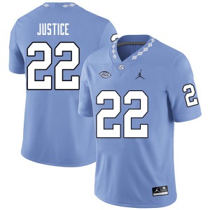 Mens University of North Carolina #22 Charlie Justice Carolina Blue Jordan Brand Player Jersey 744973-514