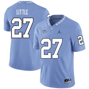 Men's University of North Carolina #27 Chavis Little Carolina Blue Jordan Brand Stitch Jerseys 381339-572