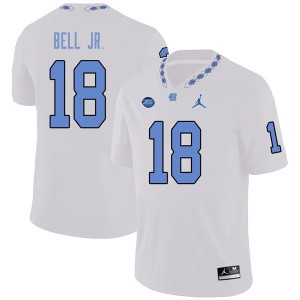 Mens North Carolina Tar Heels #18 Corey Bell Jr. White Jordan Brand Alumni Jerseys 434357-791