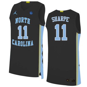 Men North Carolina Tar Heels #11 Day'Ron Sharpe Black Basketball Jerseys 594289-679