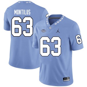 Men's UNC #63 Ed Montilus Carolina Blue Jordan Brand College Jerseys 812841-911