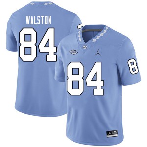 Men UNC #84 Garrett Walston Carolina Blue Jordan Brand Official Jersey 269954-116