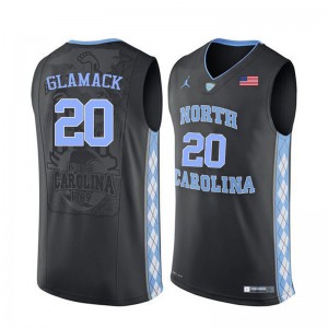 Mens North Carolina Tar Heels #20 George Glamack Black High School Jerseys 891195-798