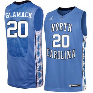 Men University of North Carolina #20 George Glamack Blue High School Jersey 478437-658