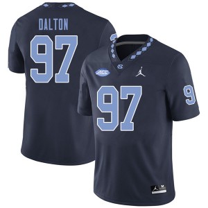 Men North Carolina Tar Heels #97 Jalen Dalton Navy Jordan Brand Player Jersey 369673-296