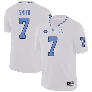 Mens UNC #7 Jonathan Smith White Jordan Brand NCAA Jerseys 509106-882