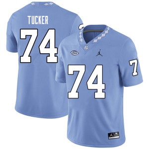 Men's University of North Carolina #74 Jordan Tucker Carolina Blue Jordan Brand Official Jersey 878988-168