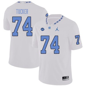Men North Carolina #74 Jordan Tucker White Jordan Brand Football Jerseys 209815-193