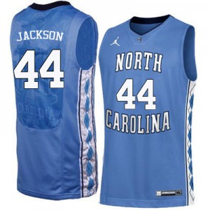 Men's North Carolina #44 Justin Jackson Blue Stitched Jerseys 122586-332