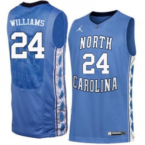 Men's North Carolina Tar Heels #24 Kenny Williams Blue Basketball Jerseys 885391-567