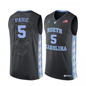 Men's North Carolina Tar Heels #5 Marcus Paige Black Player Jerseys 759974-282