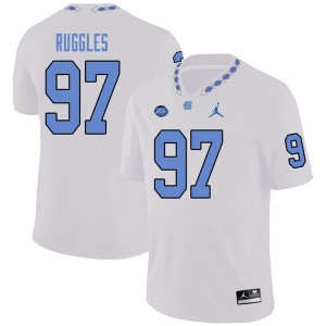 Men UNC #97 Noah Ruggles White Jordan Brand Official Jerseys 636158-909