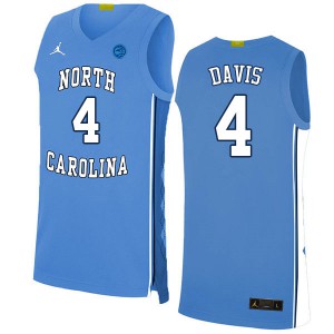 Men's North Carolina #4 RJ Davis Blue University Jerseys 382049-162