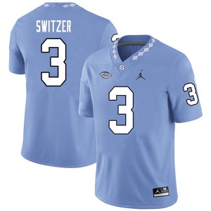 Mens North Carolina #3 Ryan Switzer Carolina Blue Jordan Brand College Jerseys 572781-188