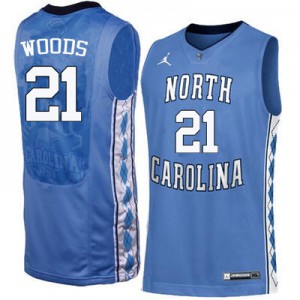 Men North Carolina #21 Seventh Woods Blue Basketball Jerseys 145088-379