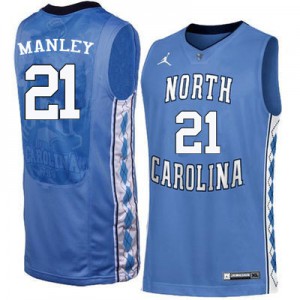 Men's North Carolina Tar Heels #21 Sterling Manley Blue NCAA Jersey 101875-516