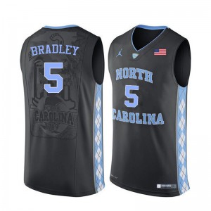 Mens University of North Carolina #5 Tony Bradley Black University Jerseys 471624-589