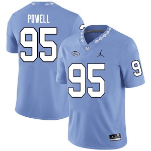 Men's North Carolina #95 Tyler Powell Carolina Blue Jordan Brand Stitch Jerseys 855975-918