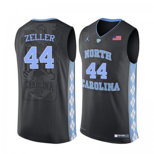 Men's University of North Carolina #44 Tyler Zeller Black Alumni Jerseys 594777-761