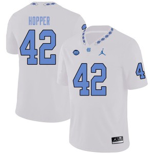 Men's UNC #42 Tyrone Hopper White Jordan Brand Stitched Jerseys 724587-738