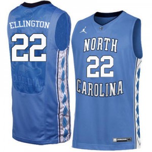 Men University of North Carolina #22 Wayne Ellington Blue Player Jersey 809139-307