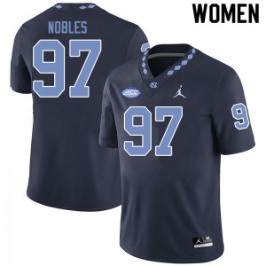 Women UNC Tar Heels #97 Alex Nobles Black Jordan Brand Player Jerseys 231736-558