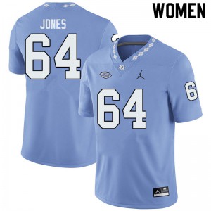 Womens Tar Heels #64 Avery Jones Blue Jordan Brand Official Jersey 622261-475