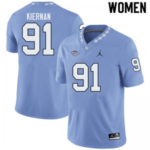 Women's UNC Tar Heels #91 Ben Kiernan Blue Jordan Brand High School Jersey 570560-130