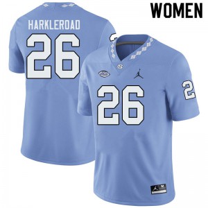 Womens UNC #26 Jake Harkleroad Blue Jordan Brand NCAA Jerseys 980324-657