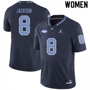 Women Tar Heels #8 Khadry Jackson Black Jordan Brand NCAA Jersey 795130-738