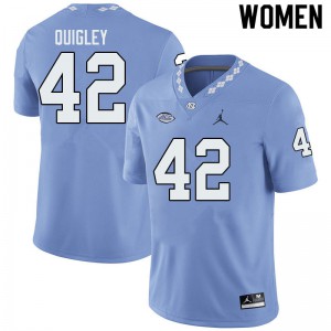 Women North Carolina #42 Nick Quigley Blue Jordan Brand College Jerseys 902556-555