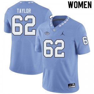 Women North Carolina Tar Heels #62 Noah Taylor Blue Jordan Brand High School Jersey 483006-297