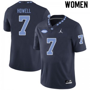 Women UNC Tar Heels #7 Sam Howell Black Jordan Brand High School Jerseys 947263-618