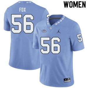 Womens North Carolina #56 Tomari Fox Blue Jordan Brand Football Jerseys 232605-304